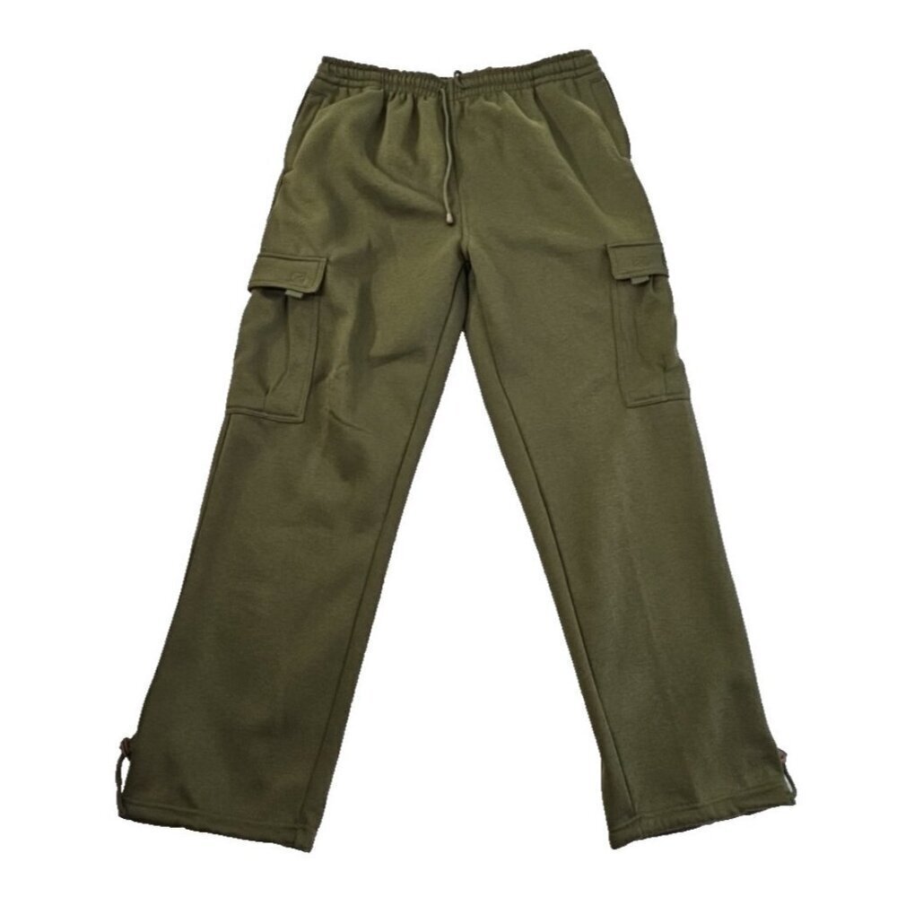 G-Style USA‎ Fleece Cargo Pants Men's 4XL Olive Green Comfortable Fit NWT 5 Pkt